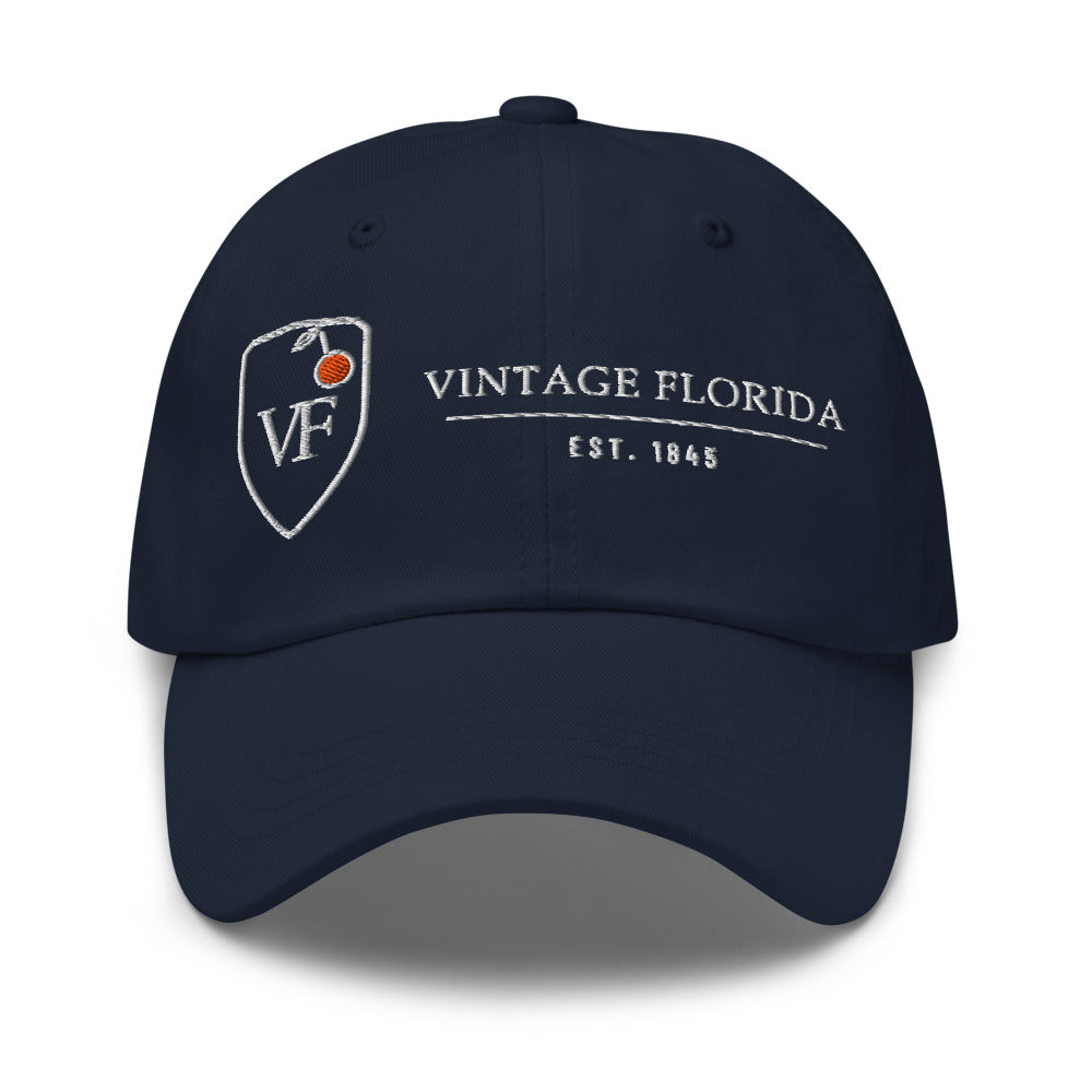 Crest Dad Cap, Navy, front
