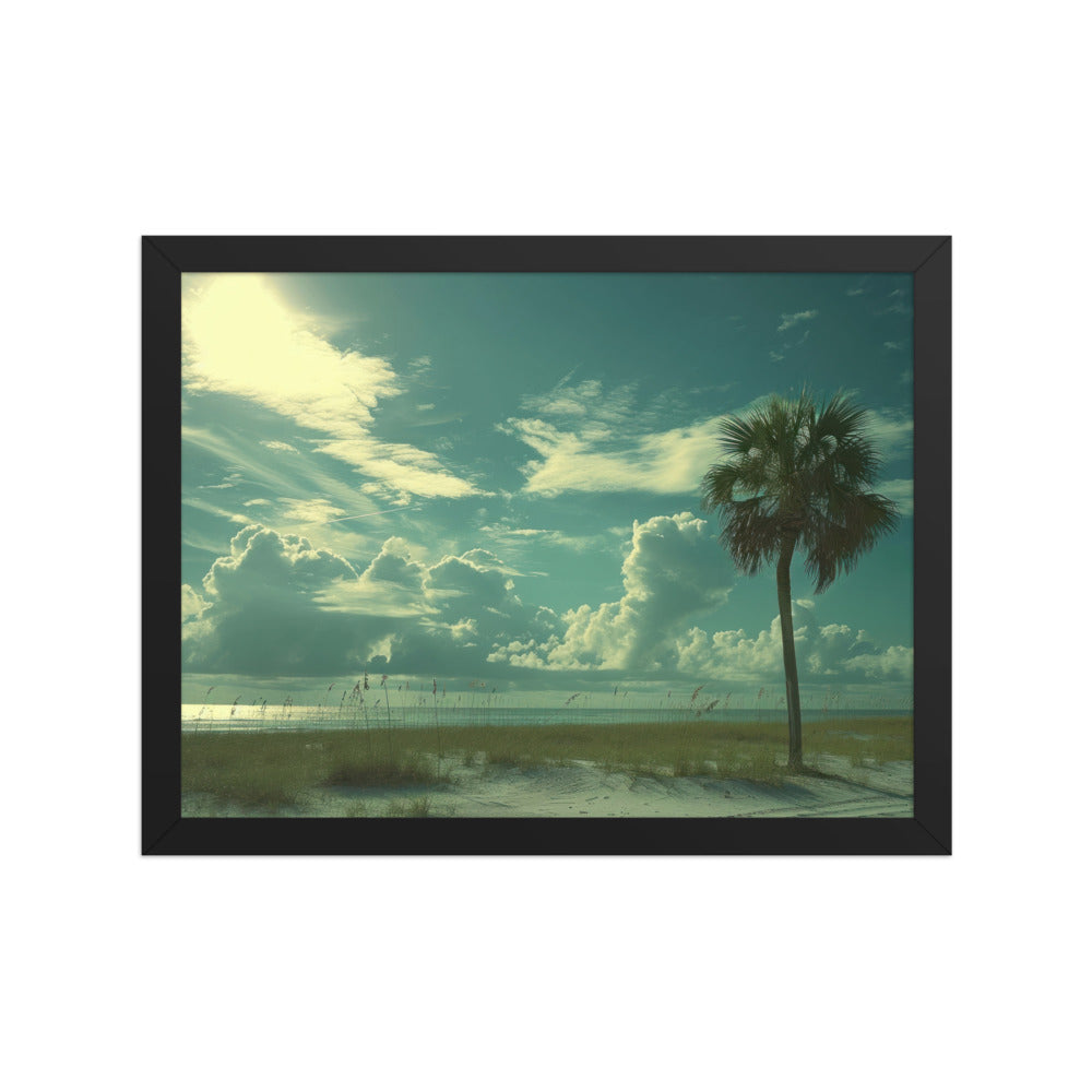 Clouded Palm, 16 x 12, Black