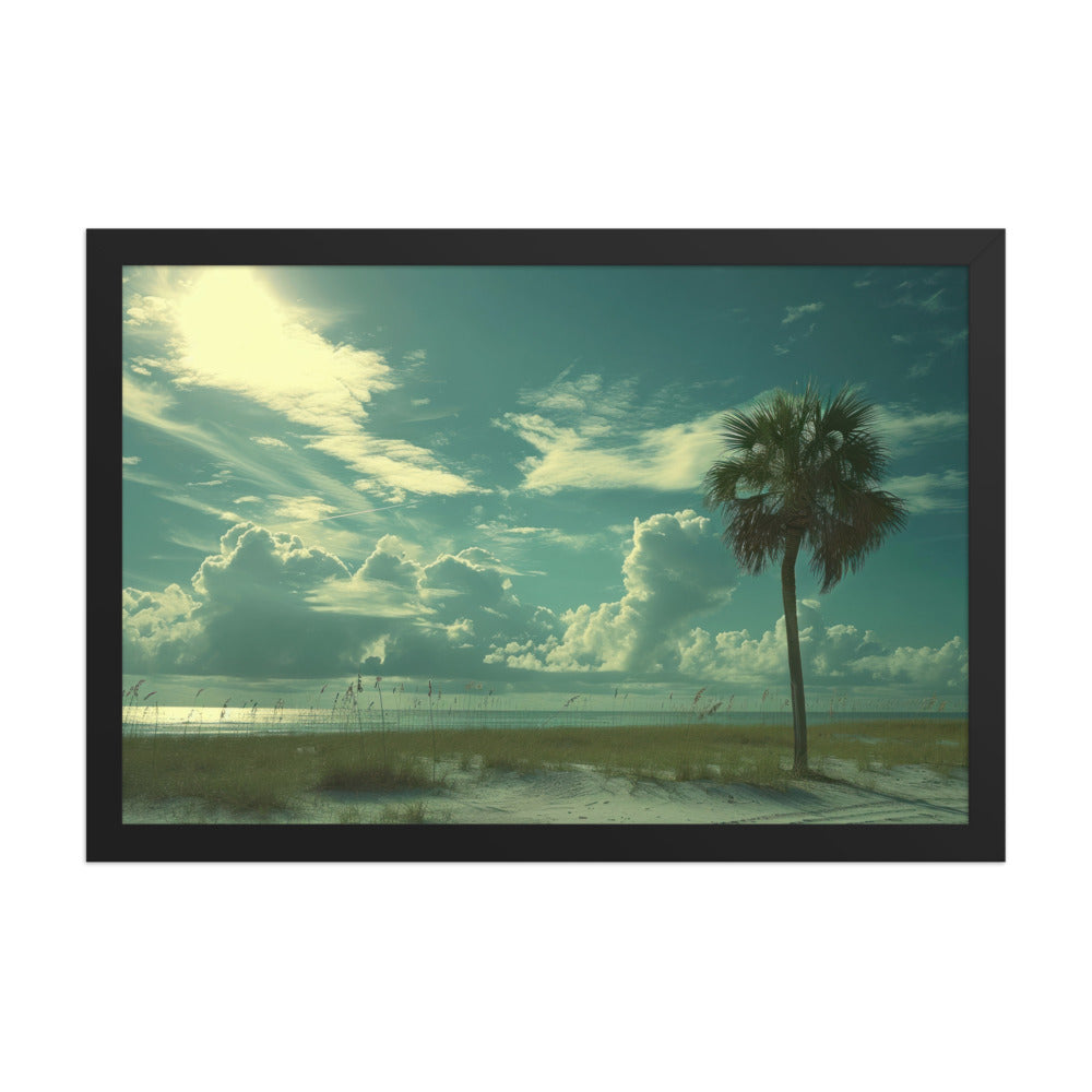Clouded Palm, 18 x 12, Black