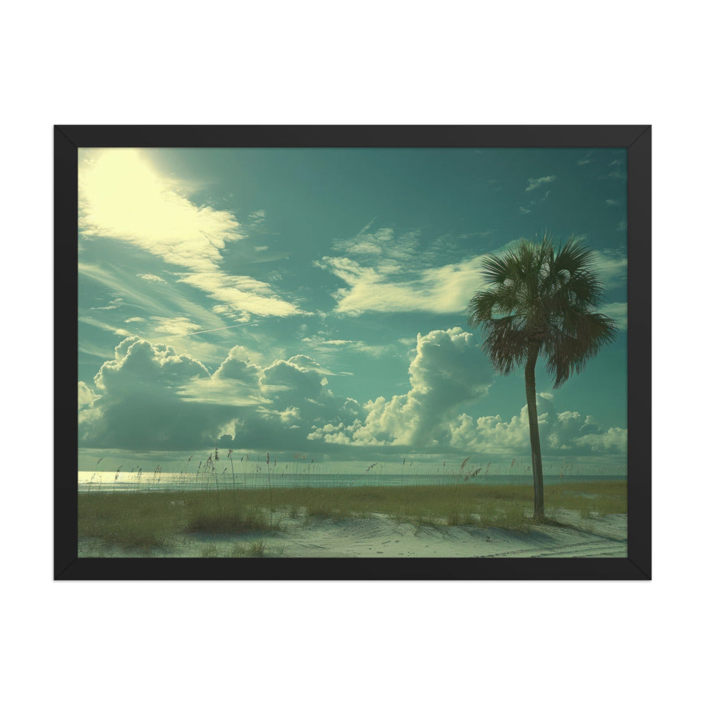 Clouded Palm, 24 x 18, Black