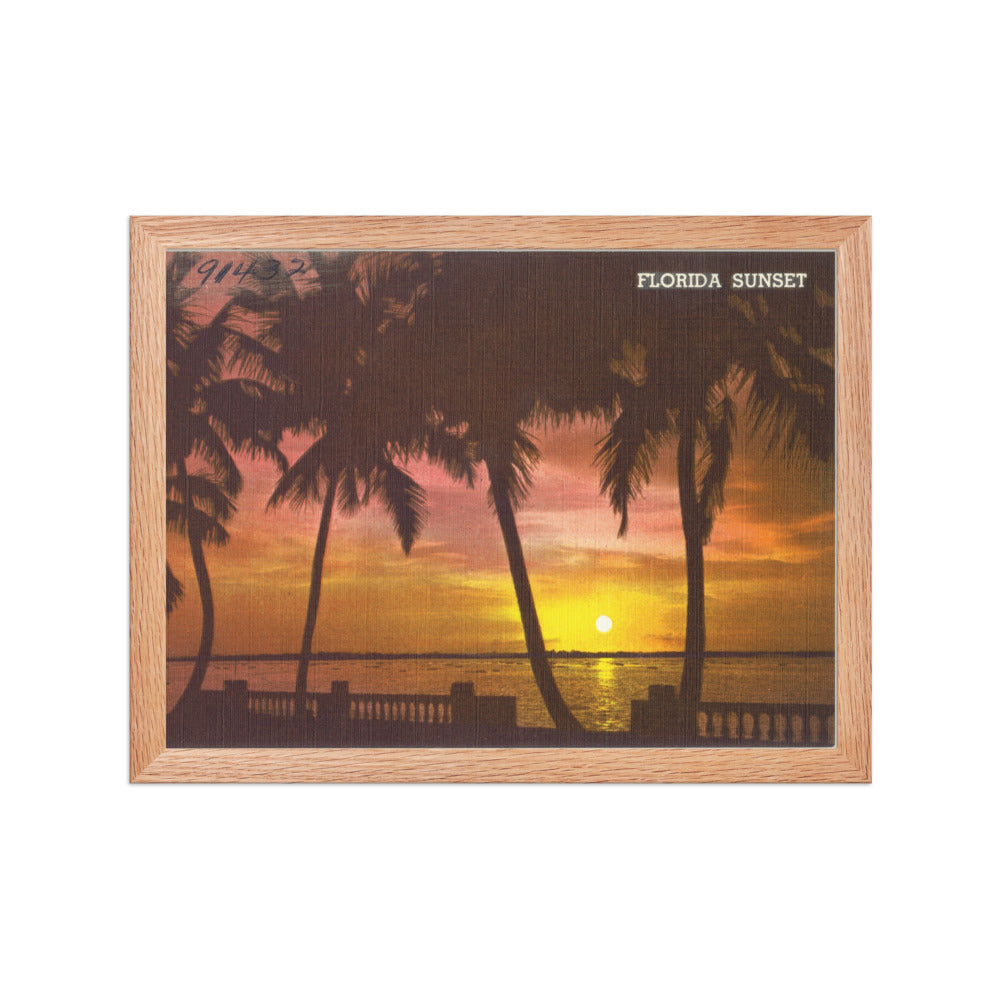 Sunset Palms, 16 x 12, Red Oak