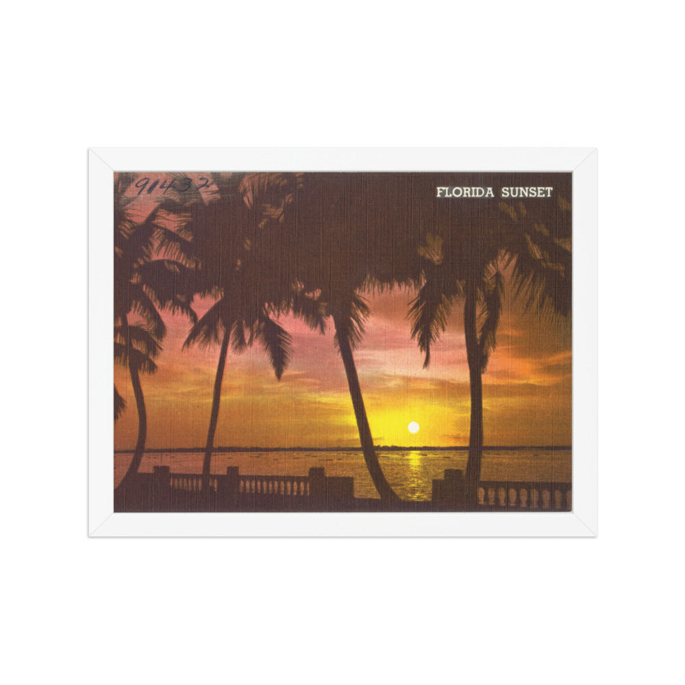 Sunset Palms, 16 x 12, White