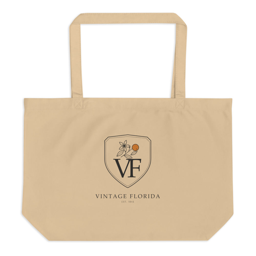 Crest Large Tote, Oyster, front