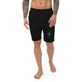 Crest Fleece Shorts, Black, front
