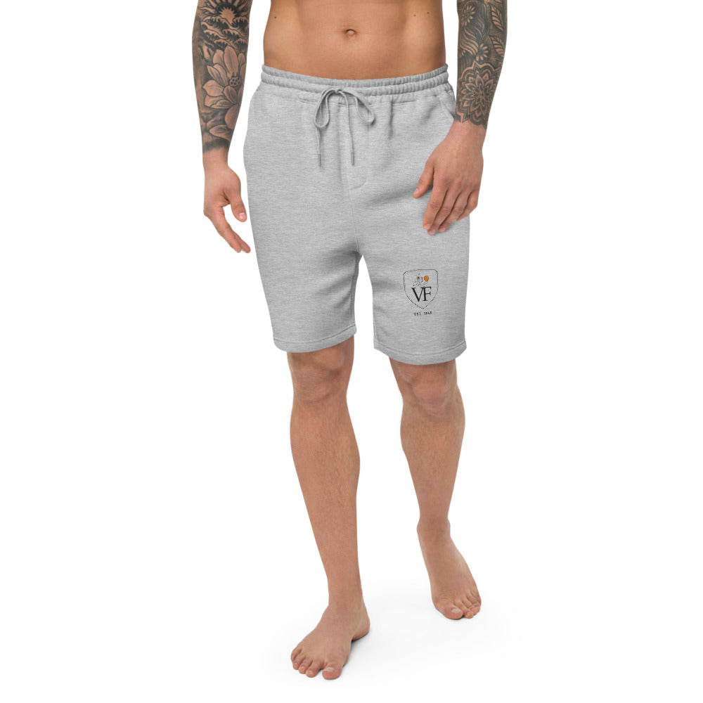Crest Fleece Shorts, Heather Grey, front