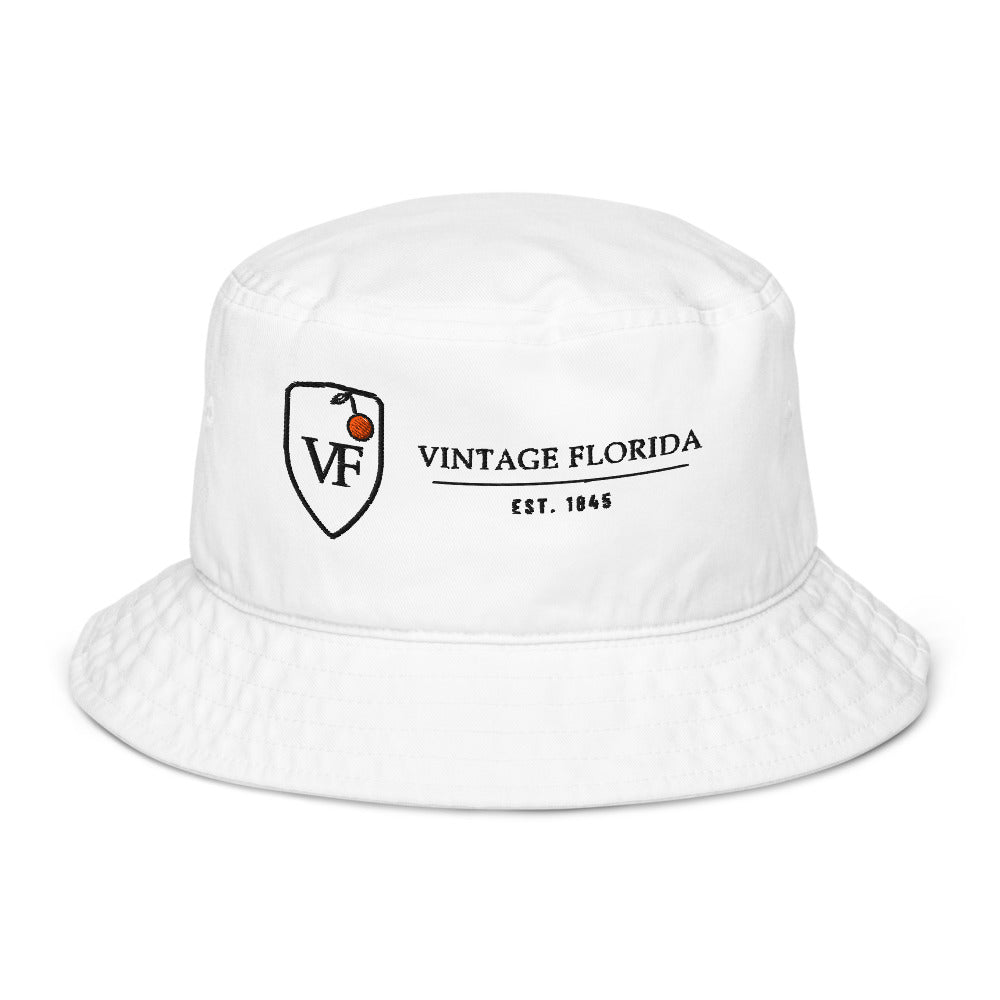Crest Bucket Hat, Bio White, front