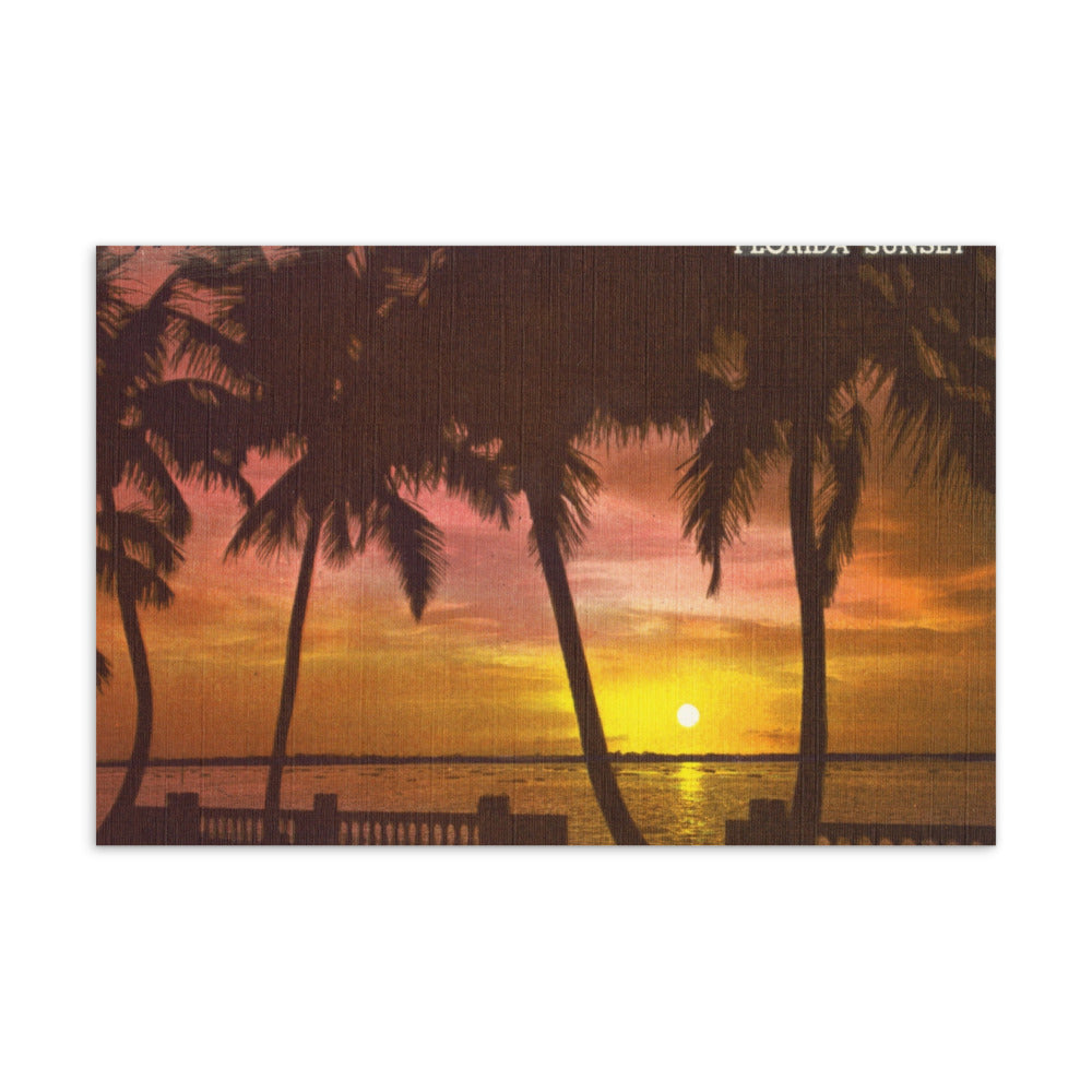 Archive Postcards, Sunset Palms