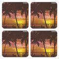 Archive Coaster Set of Four, Sunset Palms