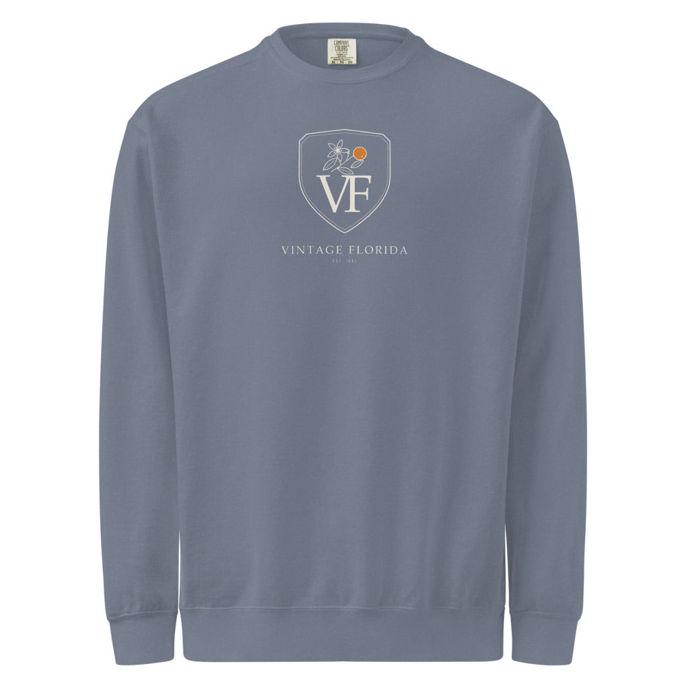 Crest Sweatshirt, Blue Jean, front
