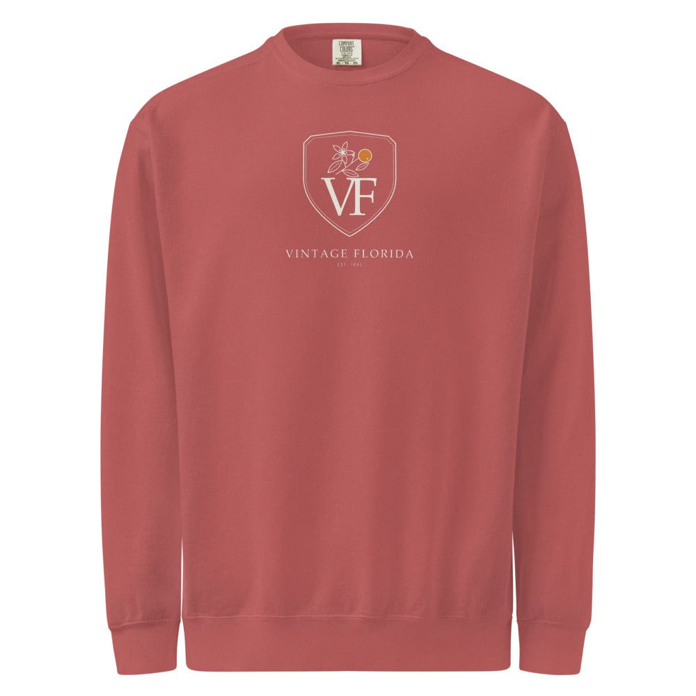 Crest Sweatshirt, Crimson, front
