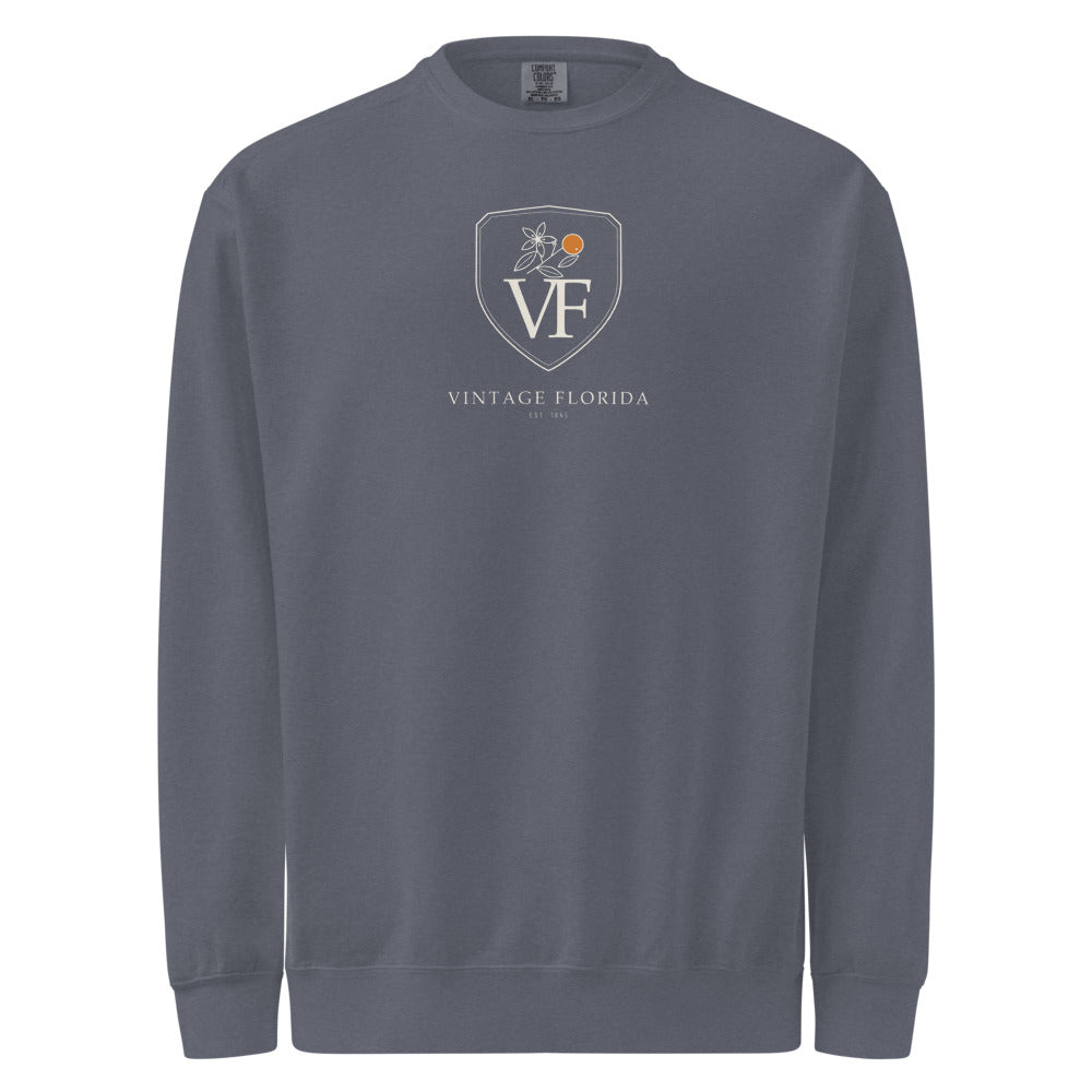 Crest Sweatshirt, Denim, front