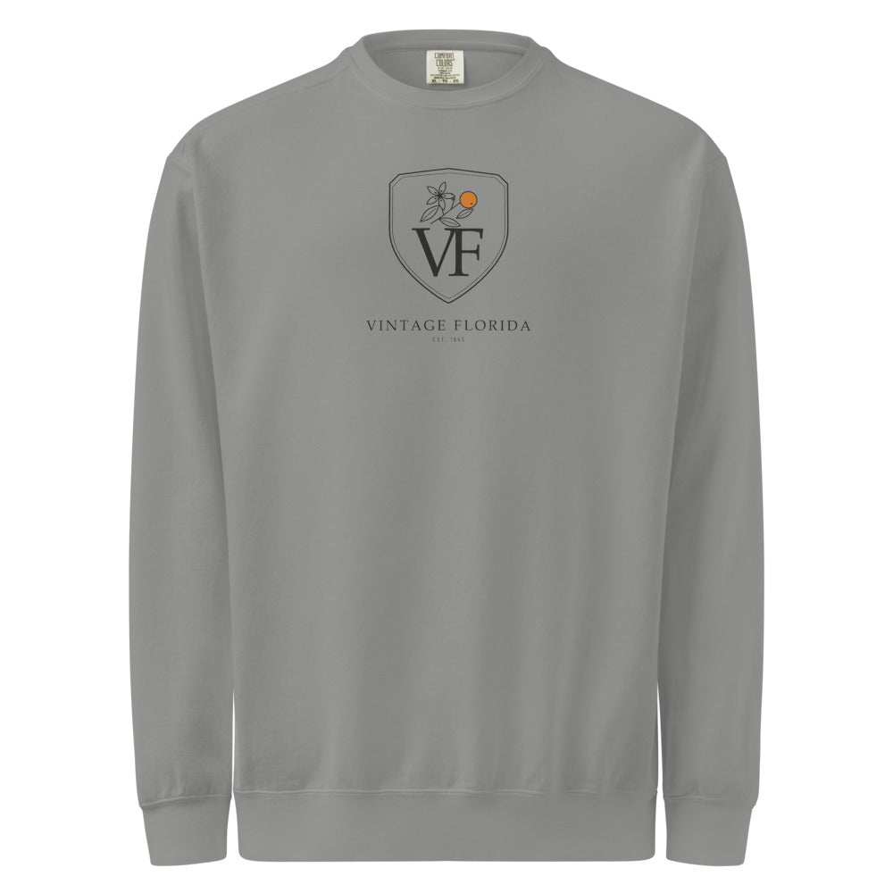 Crest Sweatshirt, Grey, front