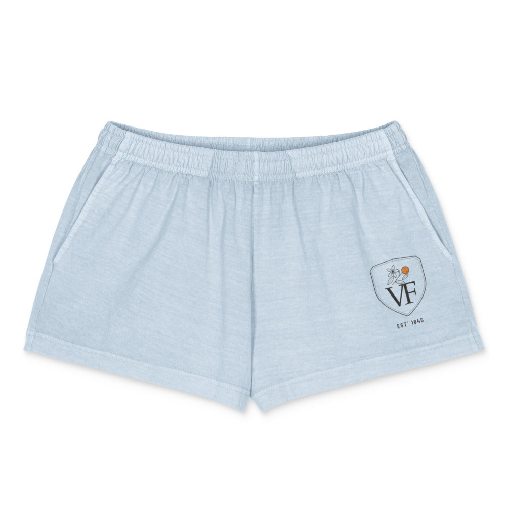 Crest Garment-Dye Shorts, Light Washed Denim, front