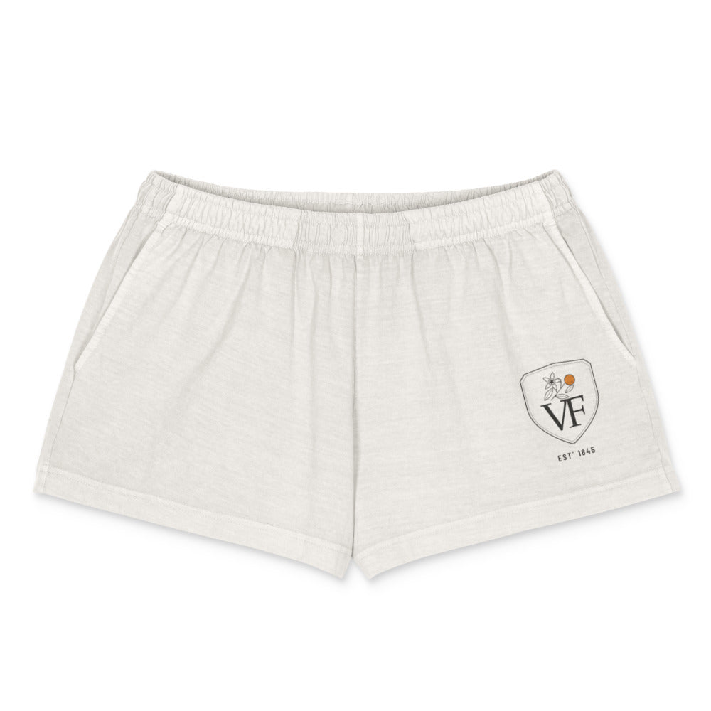 Crest Garment-Dye Shorts, Vintage White, front