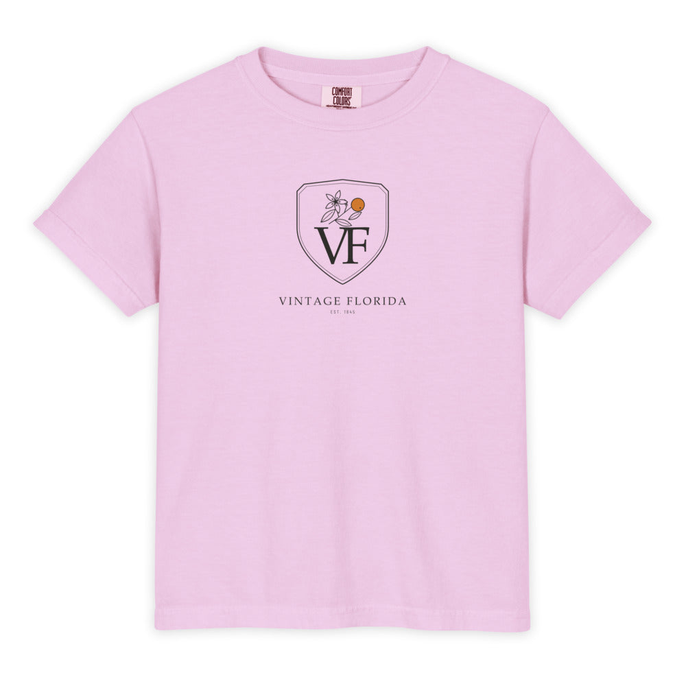 Crest Kids Tee, Orchid